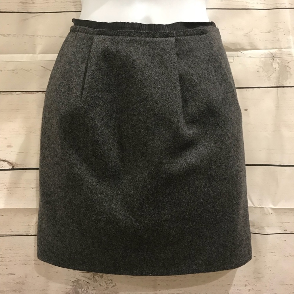 J. Crew Grey Felted Wool Mini Size 2
